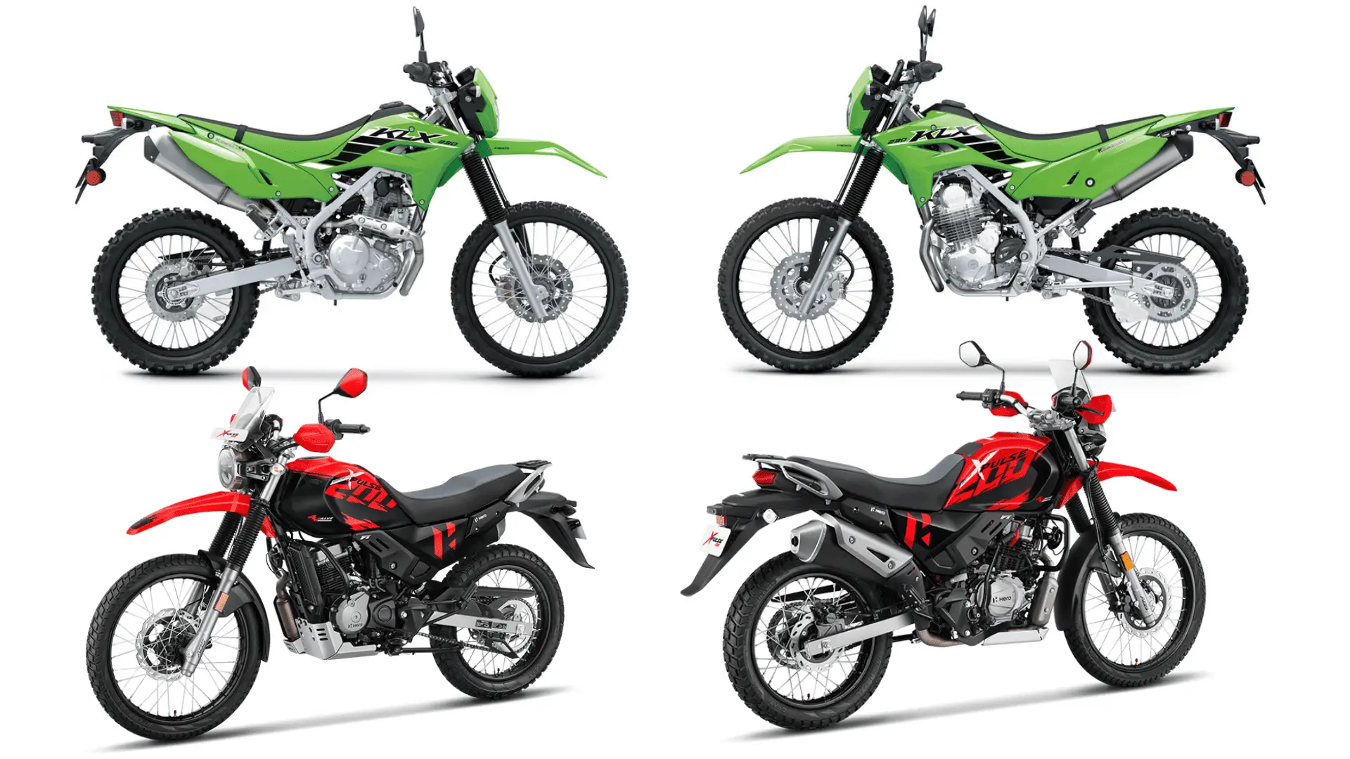 Kawasaki KLX 230 vs Hero Xpulse 200 4V — A Complete Specifications, Features, and Cost Comparison in India.